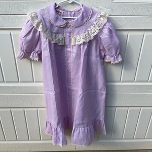 Sears VINTAGE Girls 10.5 Purple Nightgown Dress
